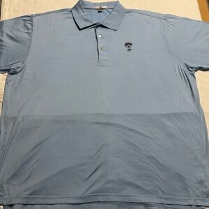 Peter Millar Blue Polo With Robert Bryan Crest Men’s SZ XXL Excellent Condition